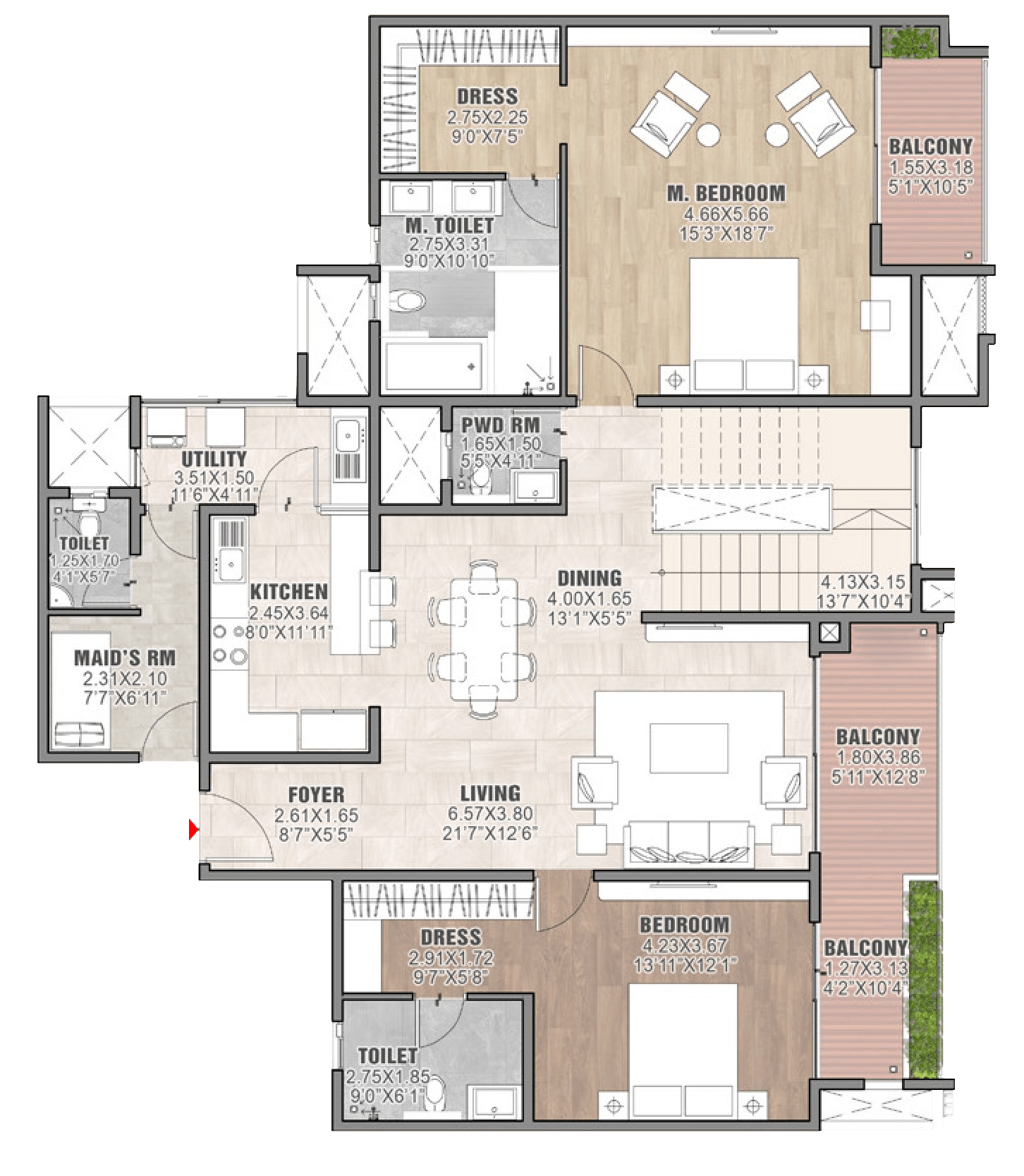 Brigade-Insignia-4BHK-Floor-plan