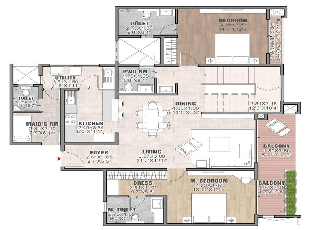 Brigade-Insignia-5BHK-Floor-plan